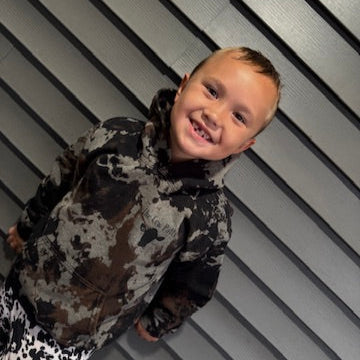 Youth Dark Cow Print Hoody