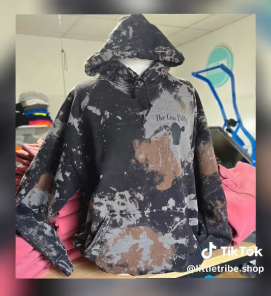 Dark Cow Print Hoody