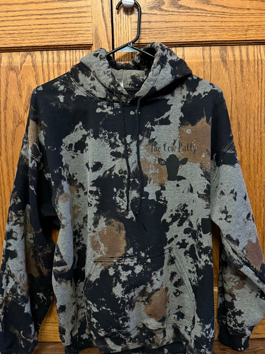 Dark Cow Print Hoody