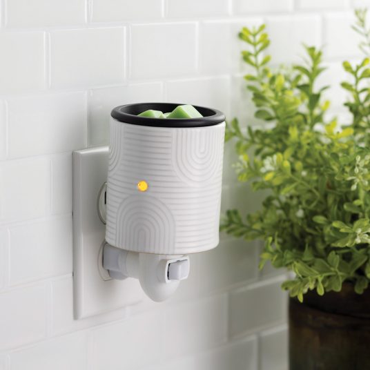 White Flip Dish Plug In Warmer