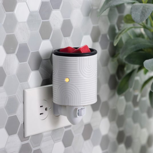White Flip Dish Plug in Warmer